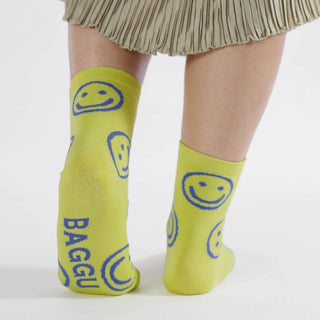 Baggu Happy Socks, Citron Yellow