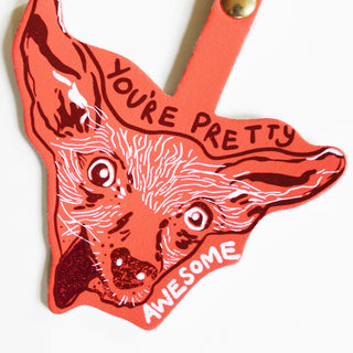 You're Pretty (Awesome) Key Fob, Coral