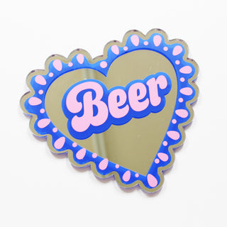 I Heart Beer Mirror