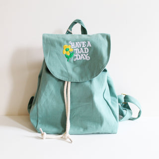 Have A Bad Day Embroidered Organic Mini Rucksack