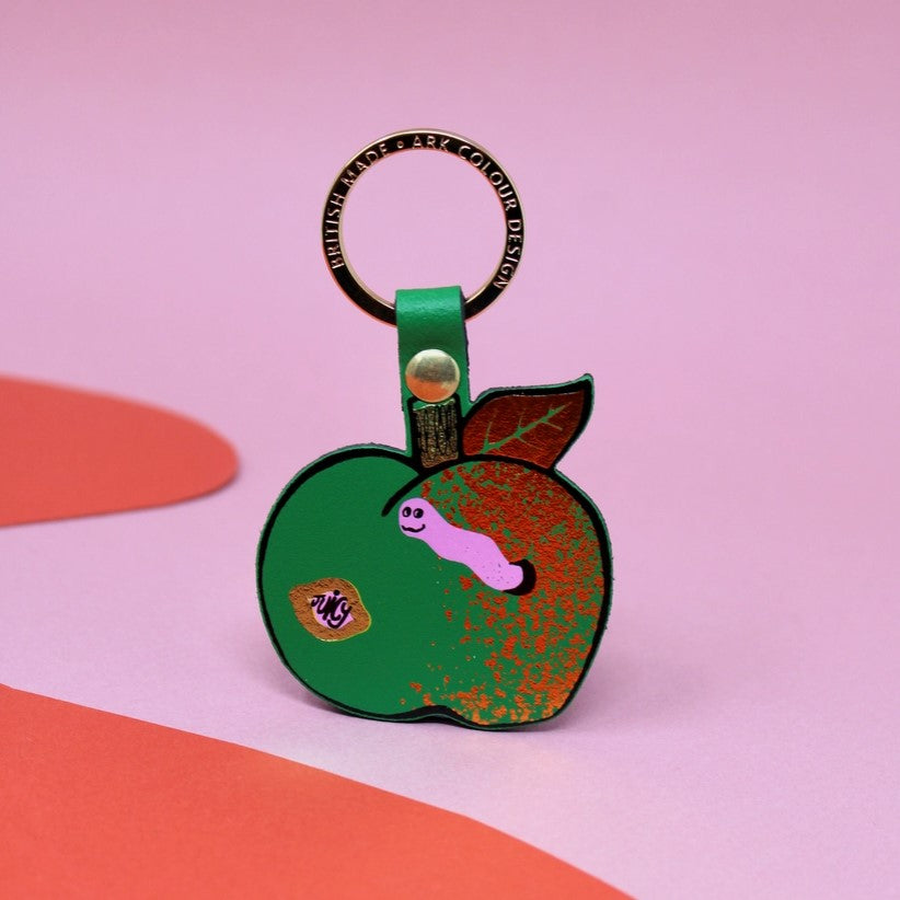 Ark Colour Design Juicy Apple Green Leather Key Fob Ring Mothers Day ...