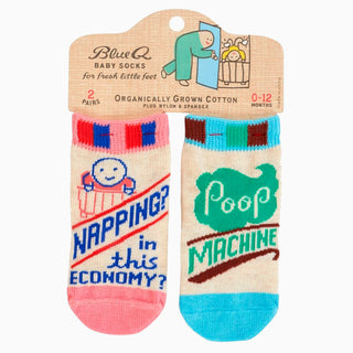 Napping/Poop Machine Baby Socks