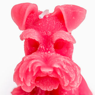 Miniature Schnauzer Candle, Dusky Pink