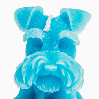 Miniature Schnauzer Candle, Light Blue