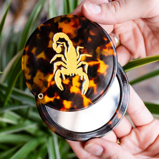Scorpion Pocket Mirror, Tortoiseshell