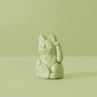 Maneki Neko Mini Lucky Cat, Light Green