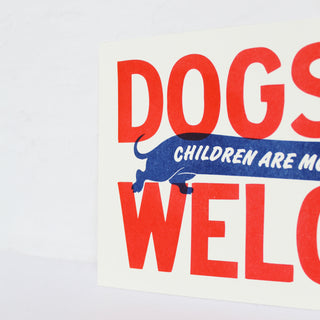 Dogs Are Welcome Riso Print