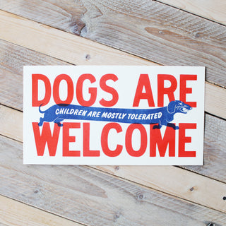 Dogs Are Welcome Riso Print
