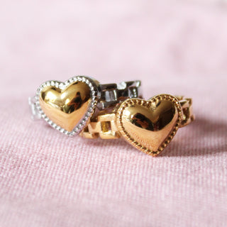Chained Heart Ring, Two Tone