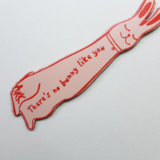 Bunny Bookmark, Pale Pink