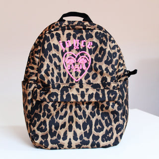 Leopard Print Personalised Custom Name Mini Backpack