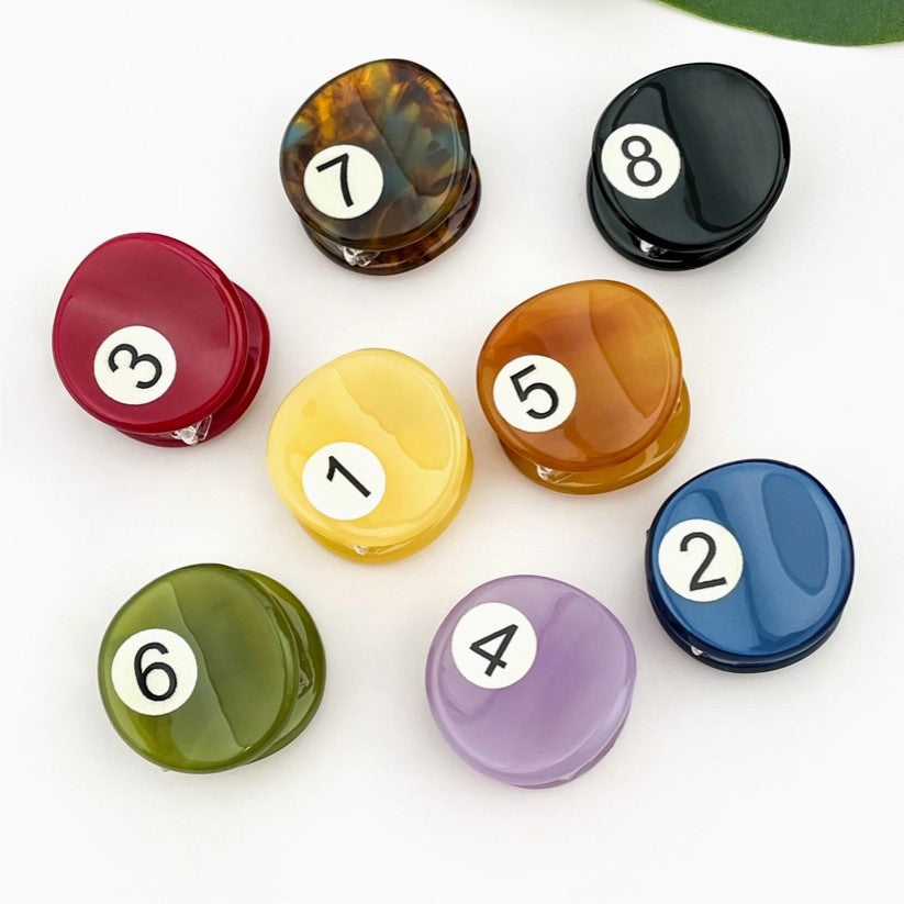 Pool Ball Billiards Snooker Mini Hair Claw Clips – Cousins Collective