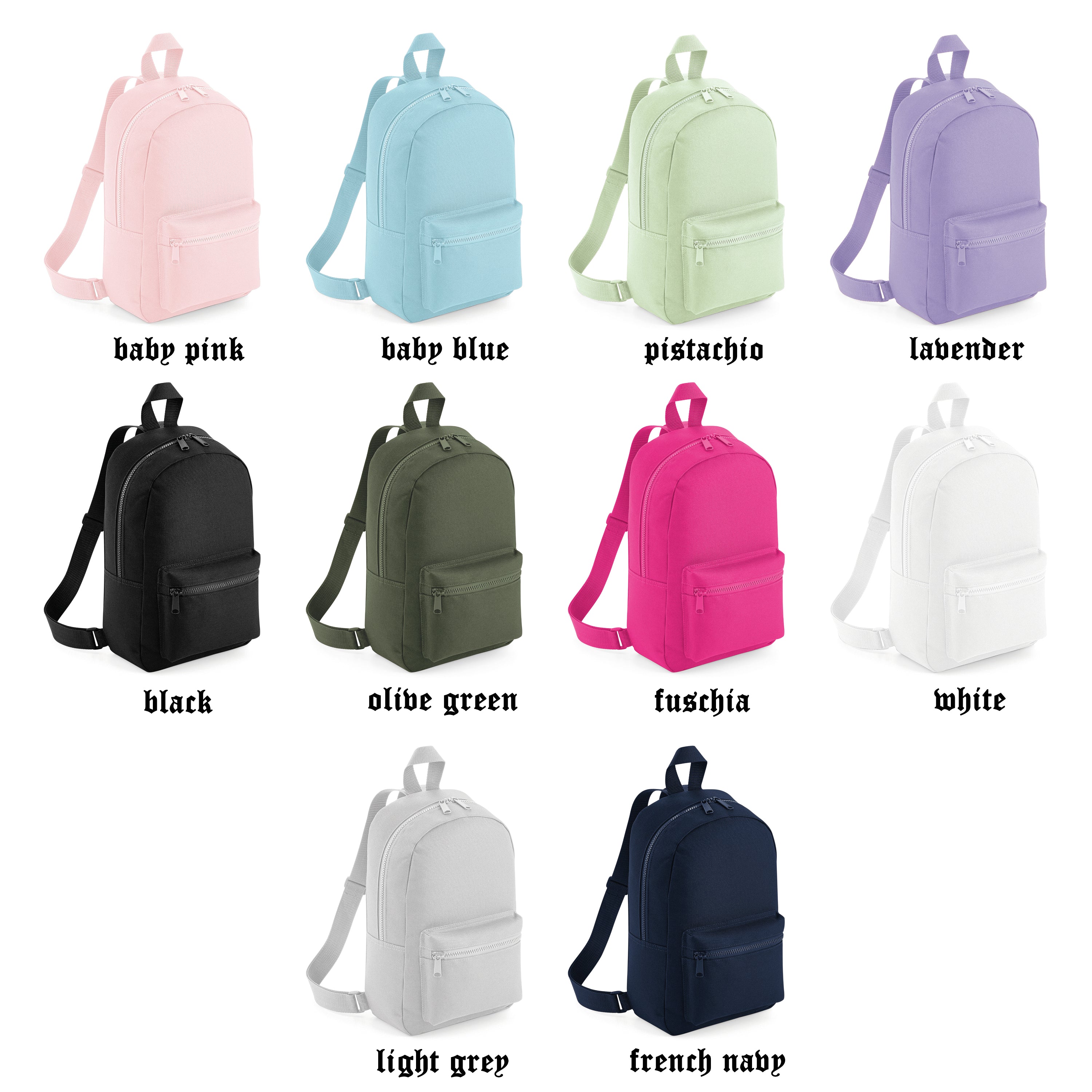 Mini backpack shop name brand