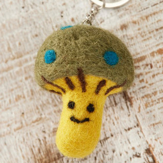 Felt Mushroom Keyring