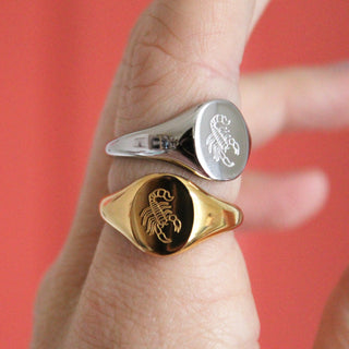 Scorpion Signet Ring, Gold