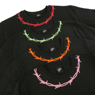 Barbed Wire Embroidered Organic Cotton Sweater