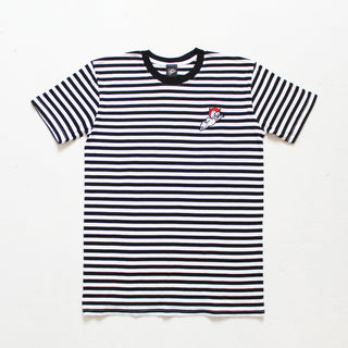 Casper Devil Embroidered Striped T-shirt