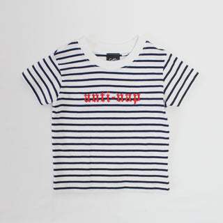 Anti-Nap Embroidered Stripe Baby/Toddler T-shirt