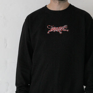 Heart Panther Embroidered Sweater