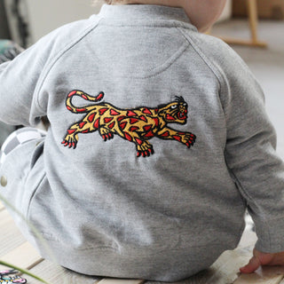 Heart Panther Embroidered Baby/Toddler Bomber Jacket