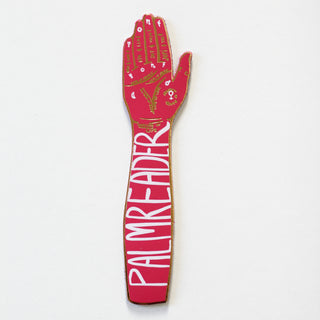 Palm Reader Bookmark, Hot Pink