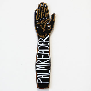 Palm Reader Bookmark, Black/Cream