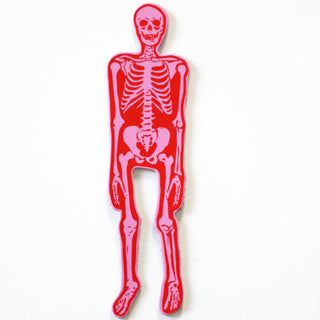Skeleton Bookmark, Pink
