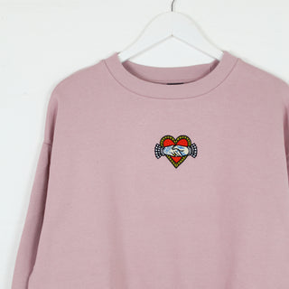 Shaking Hands Embroidered Cropped Sweater