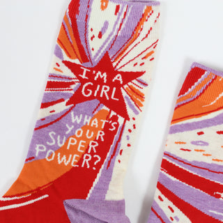 I'm A Girl, What's Your Superpower? Socks