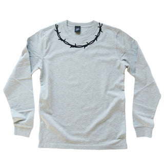 Barbed Wire Embroidered Long Sleeve T-shirt