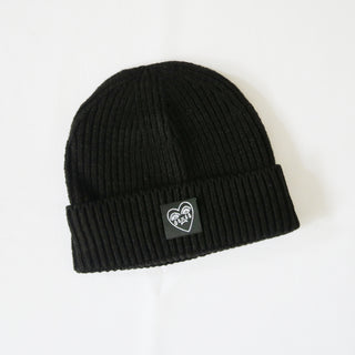 Crying Heart Ribbed Beanie Hat