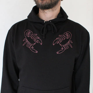 Scorpion Collar Embroidered Hoodie