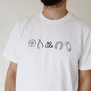 No Luck Embroidered T-shirt