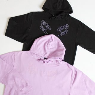 Scorpion Collar Embroidered Hoodie