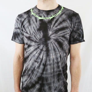 Barbed Wire Embroidered Tie Dye T-shirt