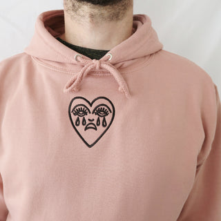 Crying Heart Embroidered Hoodie