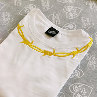 Barbed Wire Embroidered Short Sleeve T-shirt