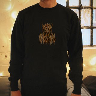 Metal Merry Christmas Sweater, Black