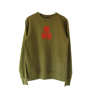 Metal Merry Christmas Sweater, Khaki Green