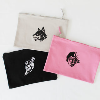MSG Embroidered Zip Pouch