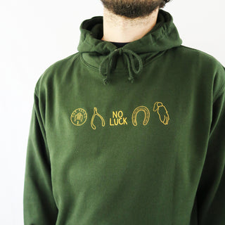 No Luck Embroidered Hoodie