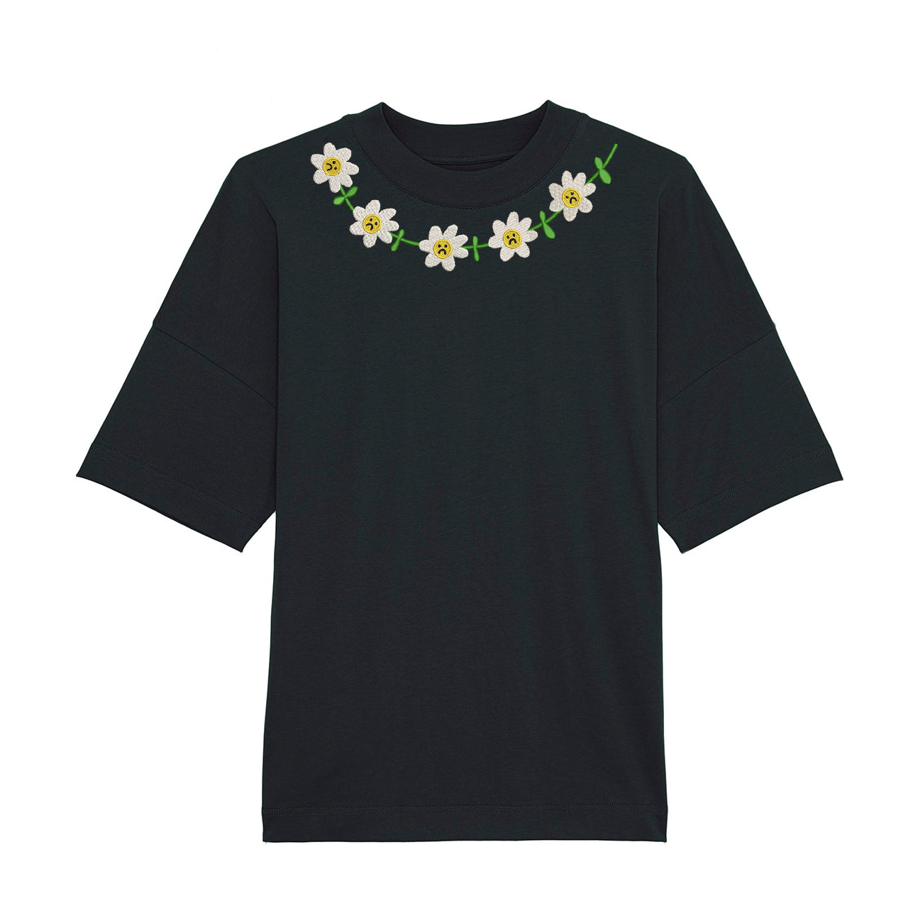 DAISYBOY Embroidered Oversized T-shirt x Milunita Shop Sad Daisy
